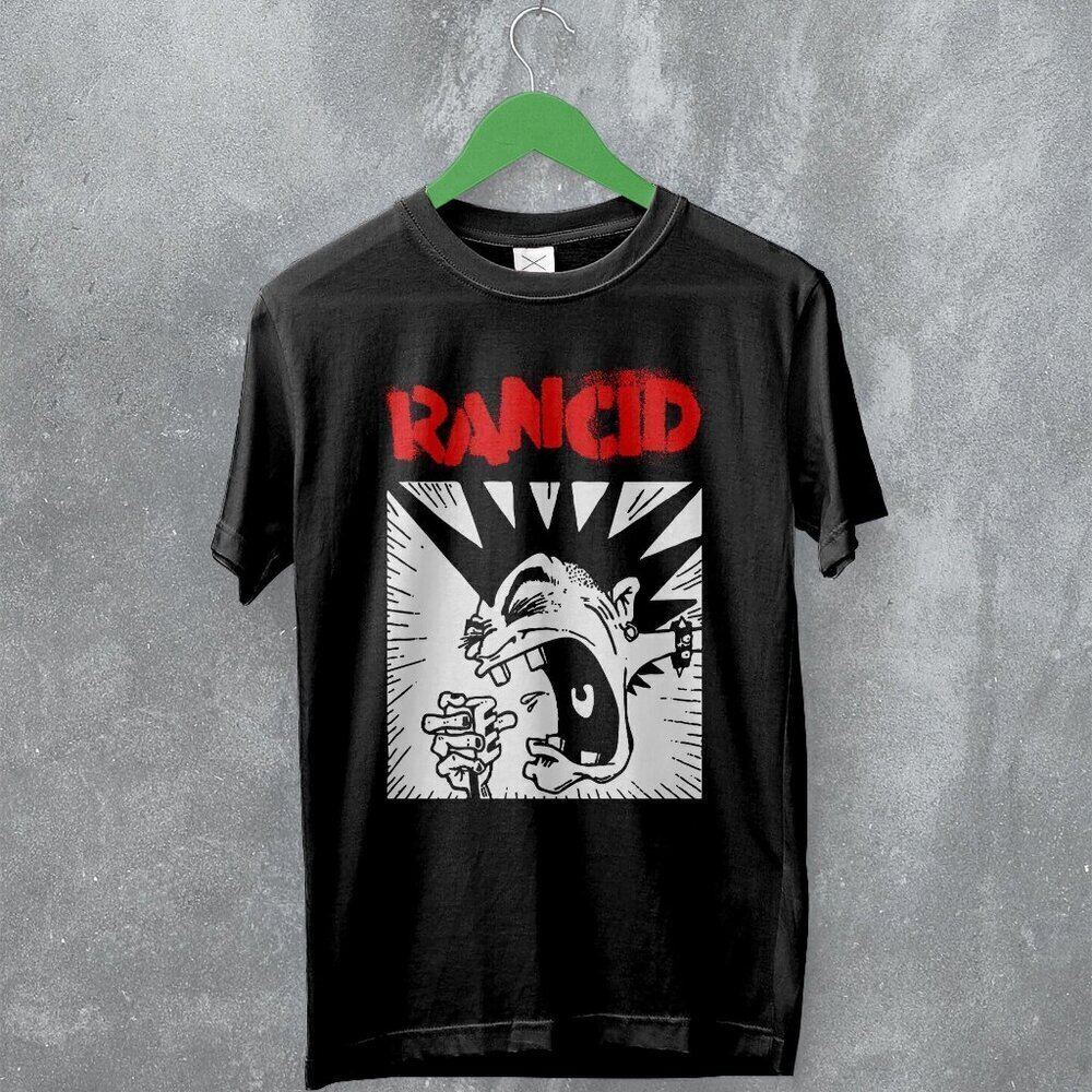 Rancid Logo Punk Rock Band Retro Album Music Graphic Tour T-Shirt